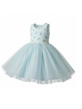 OLD NAVY Light Green Rainbow Print Tutu Dress Girls Size 3T